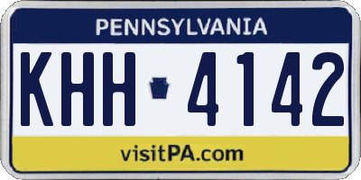 PA license plate KHH4142