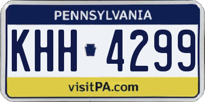 PA license plate KHH4299