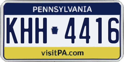 PA license plate KHH4416