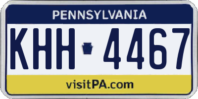 PA license plate KHH4467