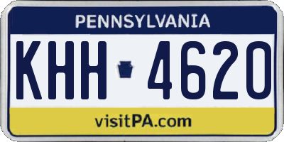 PA license plate KHH4620