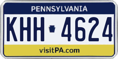 PA license plate KHH4624