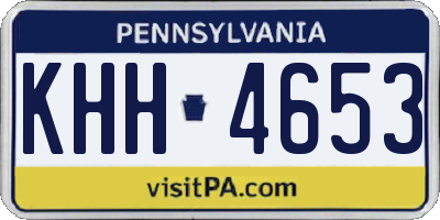 PA license plate KHH4653