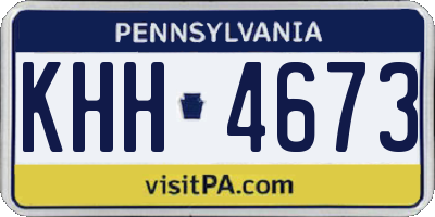 PA license plate KHH4673