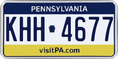 PA license plate KHH4677