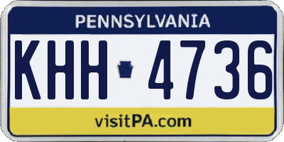 PA license plate KHH4736