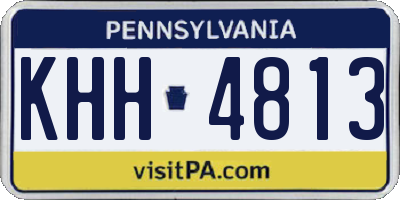 PA license plate KHH4813