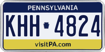 PA license plate KHH4824