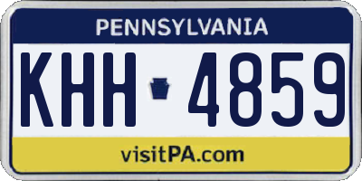 PA license plate KHH4859