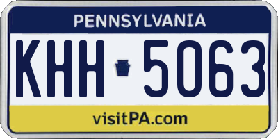 PA license plate KHH5063