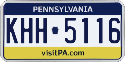 PA license plate KHH5116