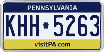 PA license plate KHH5263