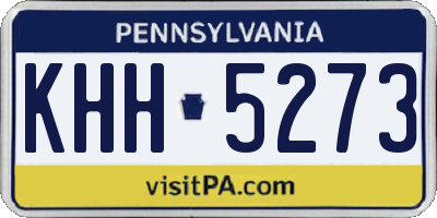 PA license plate KHH5273