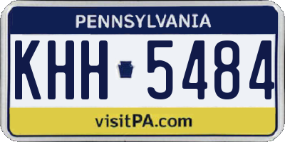 PA license plate KHH5484