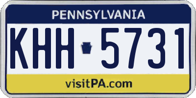 PA license plate KHH5731