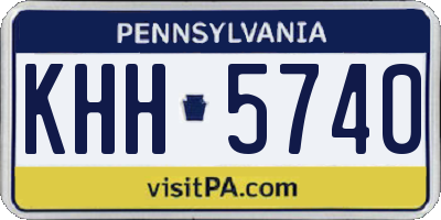 PA license plate KHH5740