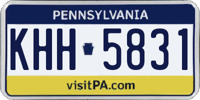 PA license plate KHH5831