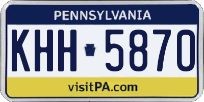 PA license plate KHH5870