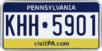 PA license plate KHH5901