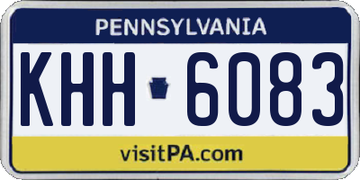PA license plate KHH6083