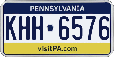 PA license plate KHH6576