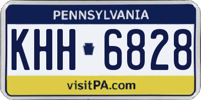 PA license plate KHH6828