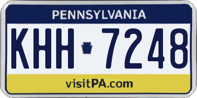 PA license plate KHH7248