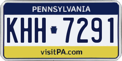 PA license plate KHH7291