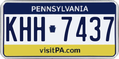 PA license plate KHH7437