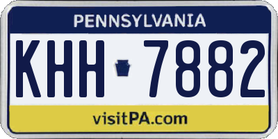 PA license plate KHH7882