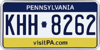 PA license plate KHH8262