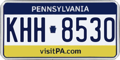 PA license plate KHH8530
