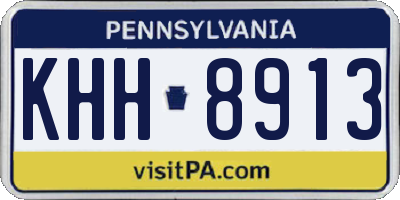 PA license plate KHH8913
