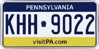 PA license plate KHH9022