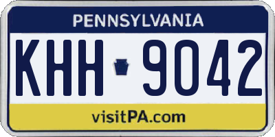 PA license plate KHH9042