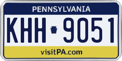 PA license plate KHH9051