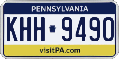 PA license plate KHH9490