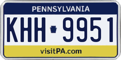 PA license plate KHH9951
