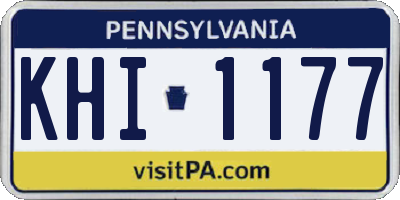 PA license plate KHI1177