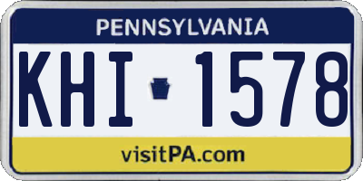 PA license plate KHI1578