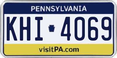 PA license plate KHI4069