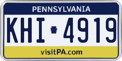 PA license plate KHI4919