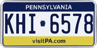 PA license plate KHI6578