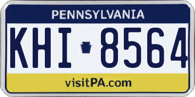PA license plate KHI8564