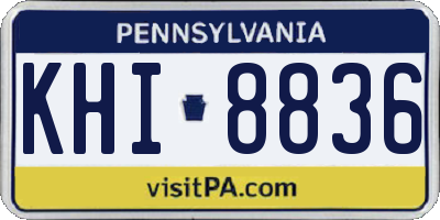 PA license plate KHI8836