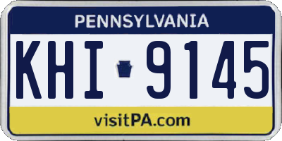 PA license plate KHI9145