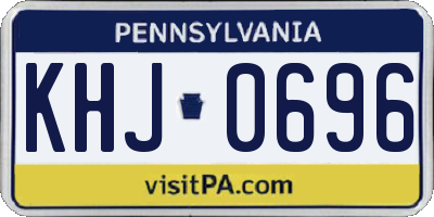 PA license plate KHJ0696