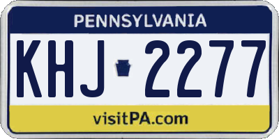 PA license plate KHJ2277