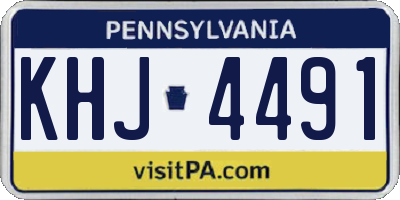 PA license plate KHJ4491