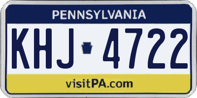 PA license plate KHJ4722